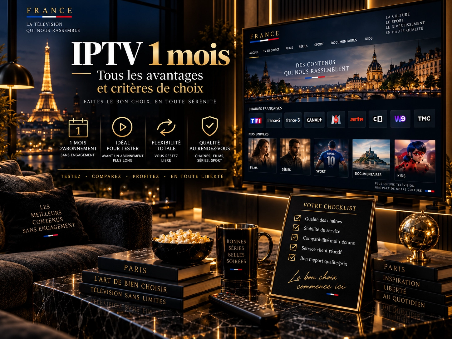 Avantages et critères de choix pour IPTV 1 mois